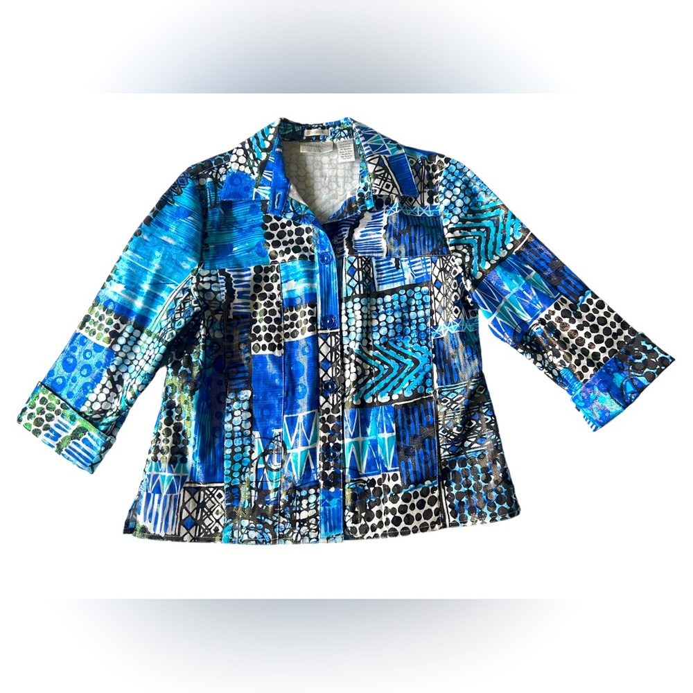 Draper’s & Damon’s Metallic Printed Denim Petit Size PM